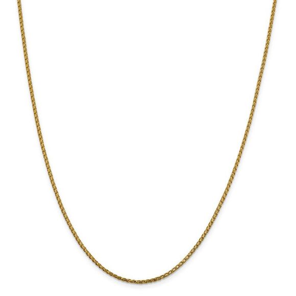1.6mm 14k Yellow Gold Diamond Cut Open Franco Chain Necklace, 16 Inch - Picture 3 of 8